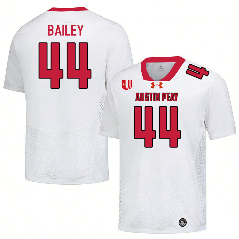 Austin Peay Governors #44 Jay Bailey College Football Jerseys,Uniforms Stitched-White Austin Peay Governors #44 Jay Bailey College Football Jerseys,Uniforms Stitched-White